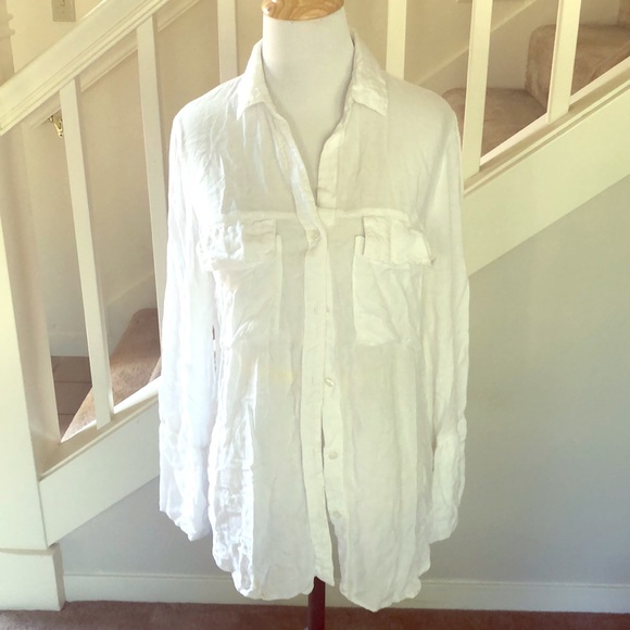 cloth & stone Tops - Anthropologie cloth & stone white button down